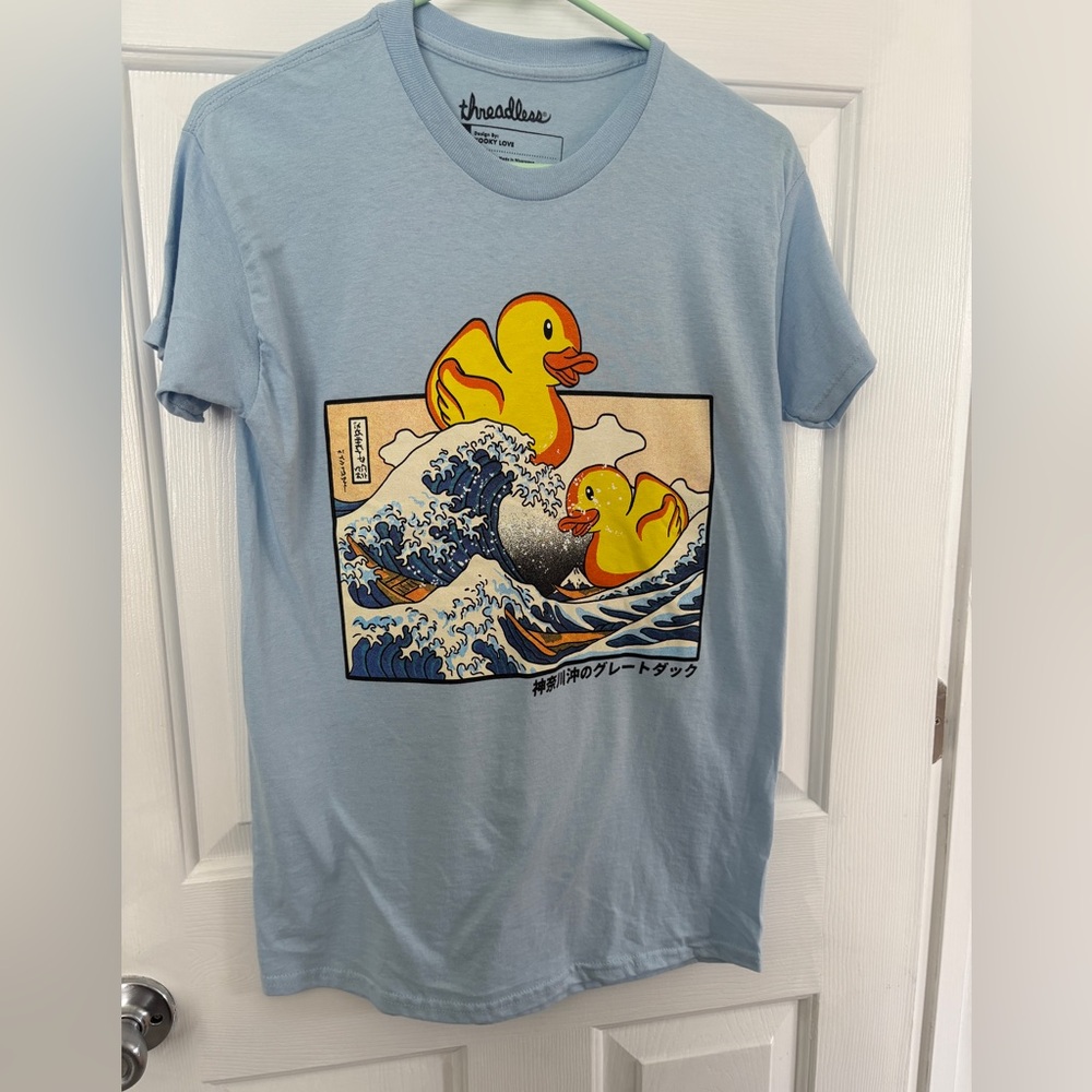 Threadless Light Blue Tee - Kooky Love Design